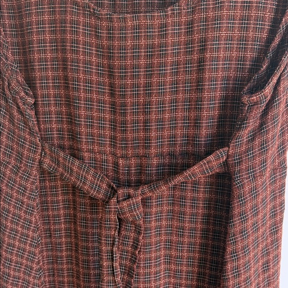 Vintage Piccalino Petites Brown Checkered plaid dress. - Picture 4 of 7